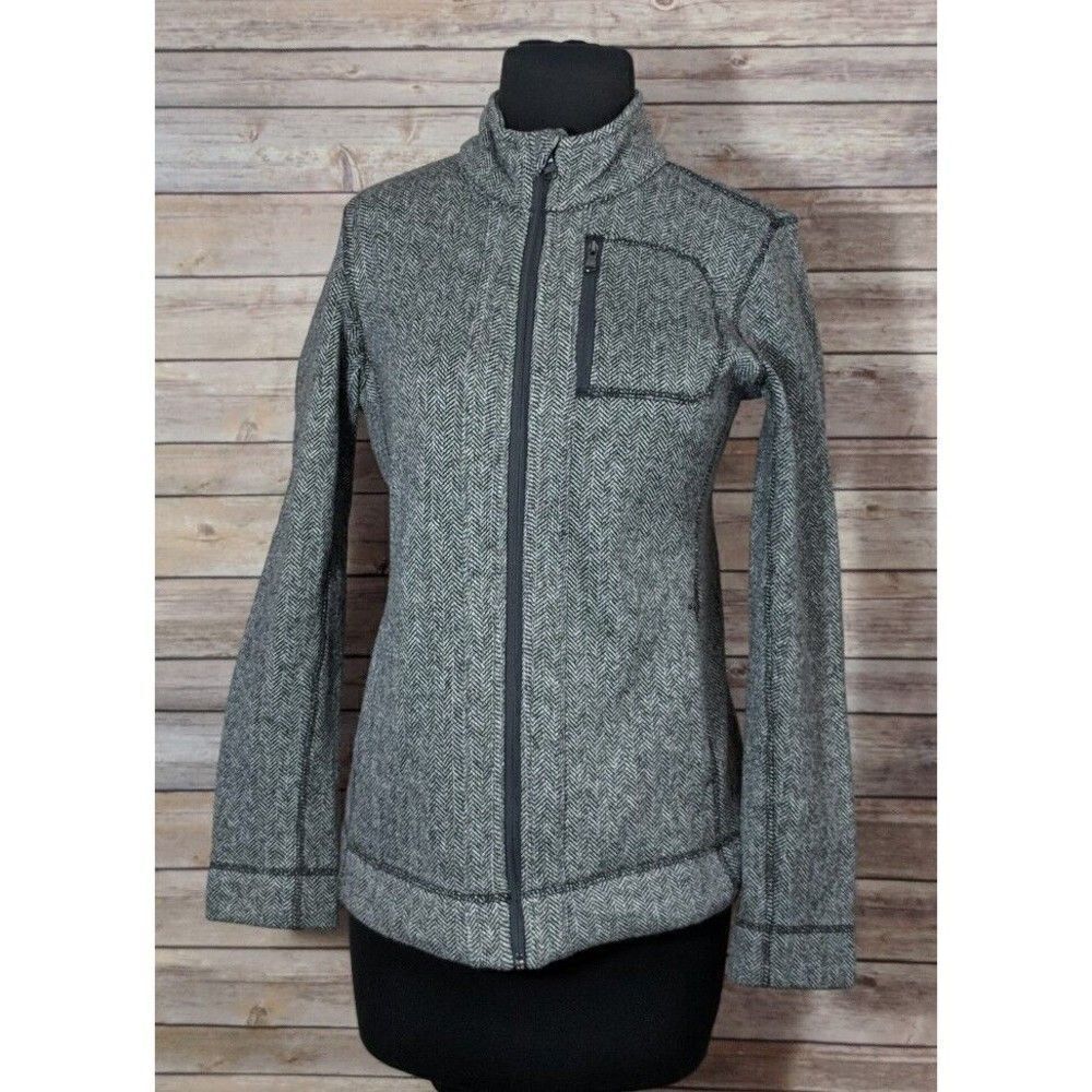 Marc ny performance Black Gray Womens Jacket XS Coat Lined Zip Up